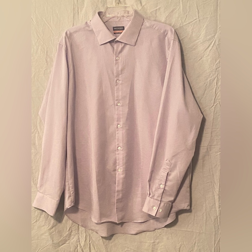 Van Heusen Dress Shirt; Lavender; XL 17-17 1/2 34/35